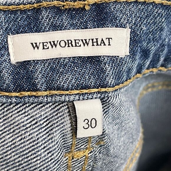 WeWoreWhat Jeans Women 30 Blue Denim The Danielle High Rise Vintage Straight NWT - Picture 7 of 11
